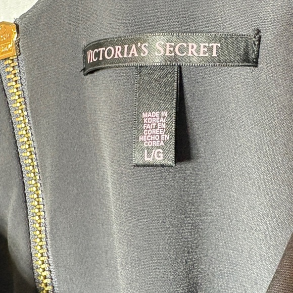 Victoria's Secret little Black Dress Draped Stretch Jersey Scoop Neck Large - Picture 3 of 7